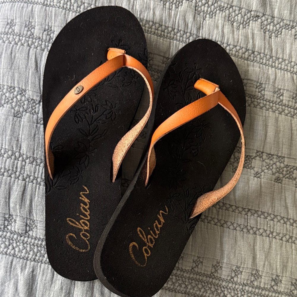 Cobian Women's Sandals in Black and Orange